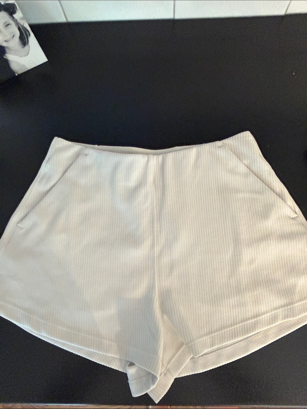 lululemon athletica Ribbed Softstreme High-Rise Shorts in Bone/Cream